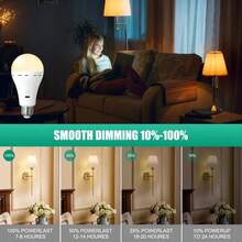 2pcs Smart Remote Control LED Bulbs, Large Capacity Battery, Long Lasting, With Remote Control, Rechargeable LED Bulbs, Detachable, Ambient Light, Table Lamp, Wall Lamp, Ice Hockey Light, Emergency Light, 3 Color Lights, USB Charging LED Bulbs With Hook - Portable High Brightness, Suitable For Bedroom, Living Room, Compatible With Remote Control, Suitable For Various Lighting Fixtures, Outdoor, Camping, Multiple Colors And White - Multiple Styles - View 9