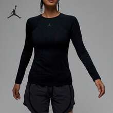 Nike Authentic JORDAN Atasan Rajut Wanita Nyaman Slim Fit Lengan Panjang FN5111-010 - FN5111-010 - View 1