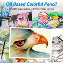 180pcs Colored Pencils Set, Soft Oil-Based Lead Colored Pencils Suitable For Adult Coloring Books, Can Be Used For Sketching, Blending And Layering - 180 Colors Of Oil Colored Pencils - View 4