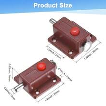Brown Spring Bolts And Latches, Push-Button Spring Latches/Sliding Bolts/Bolts; Suitable For Cabinet Doors, Wardrobe Doors, Beds, Windows And Various Furniture Hardware. - Button Clasp - View 3
