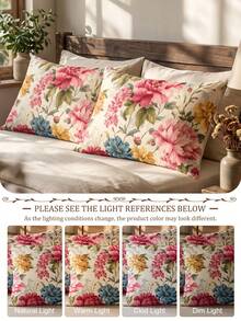 1pc/2pcs Printed Pillowcase, Without Pillow Insert, Daily Polyester Soft Skin-Friendly, Soft Fabric Pillowcase, Comfortable Home Textile, Suitable For Living Room, Bedroom, Outdoor, Sofa Decoration - Multicolor - View 8