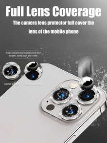 Navigator 9PCS,Silver Glitter Decorated Lens Film,9H Hardness Scratch-Resistant Anti-Wear Lens Protector,Metal Ring Full Coverage Lens,Easy To Install,Anti-Drop Lens Protection,Suitable For Phone Cases,Compatible With IPhone Duo/18 Promax/18 Pro/18/17E/17 Promax/16 Promax/15 Promax/14 Promax/13 Promax/12 Promax/11 Promax/17 Pro/16 Pro/15/14/13/12/11 - Silver - View 5