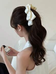 1件女款香蕉蝴蝶結髮夾,打結髮夾,春夏髮飾 - 彩色 - 查看 6