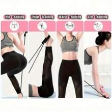 Pilates Bar Kit With 6 Resistance Bands Home Gym Fitness Training Workout Set - 26ZXY-wIN-uK-lLS-fS - View 10
