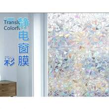 3D Rainbow Window Film, Static Cling, Tinted Glass Effect, Removable Glue-Free Glass Film, Provides UV Protection, Heat Insulation, Reflection, Decorative Functions, Suitable For Home Office, Stickers, Wall Decals, Vinyl Decals, Home Decor, Spring Decorations, Home Refresh, Holiday Decorative Stickers, Birthday/Graduation Gifts And More - White - View 9