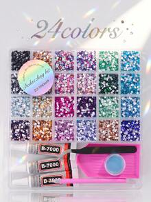 ZUI DREAM 30 Colors | 40,000pcs Rhinestones With B7000 Glue | Complete Rhinestone Set For Clothing, Shoes And Crafts | DIY Diamond Painting Accessories And Handmade Gemstones - Rhinestone Set - View 12