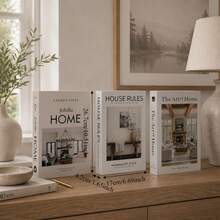 qiwsudfbw 3pcs Modern Fashion Decorative Books, Faux Book Decor, Used For Home Decor, Aesthetic Decorative Books, Coffee Table Decor Books, Simulated Books For Bedside Table Decoration - 3pcs - View 4