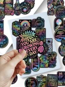 100pcs Positive Affirmation Stickers-Self-Care Decals-Perfect For Skateboards, Guitars, Water Bottles, Journals, Suitcases, Phone Cases, And Parties-DIY Gifts - Multicolor - View 7