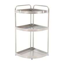 SanBouSi 3-Tier Kitchen Corner Shelf Spice Rack Organizer Seasoning Spice Organizer - Silver - View 7