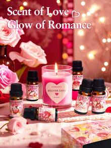 EMBRACEX. 1 Bottle 10ml Amber Romantic Essential Oil, Valentine's Day Oil, Warm Fragrance, Valentine's Day Gift, Gift For Women. Amber Romantic Premium Fragrance Oil - Suitable For Candles, Soap Making, Aromatherapy, Diffusers, Home Care And Humidifiers. Top Notes: Sweet Orange, Lemon, Bitter Orange Leaf; Middle Notes: Violet, Jasmine; Base Notes: Thyme, Oakmoss, Pine Resin - 琥珀浪漫 - 查看 2