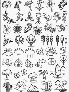 Stick And Stitch Water Soluble Embroidery Stabilizer, Wildflower Plant Fruit Scenery Pattern Self‑Adhesive Embroidery Transfer Paper For Hand Sewing Clothing Bag DIY Crafts - A186 - View 12