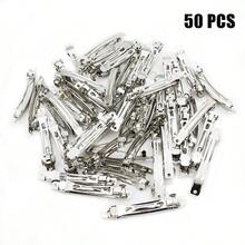 50pcs DIY Regular Minimalist Spring Hair Clips - Silver - View 9