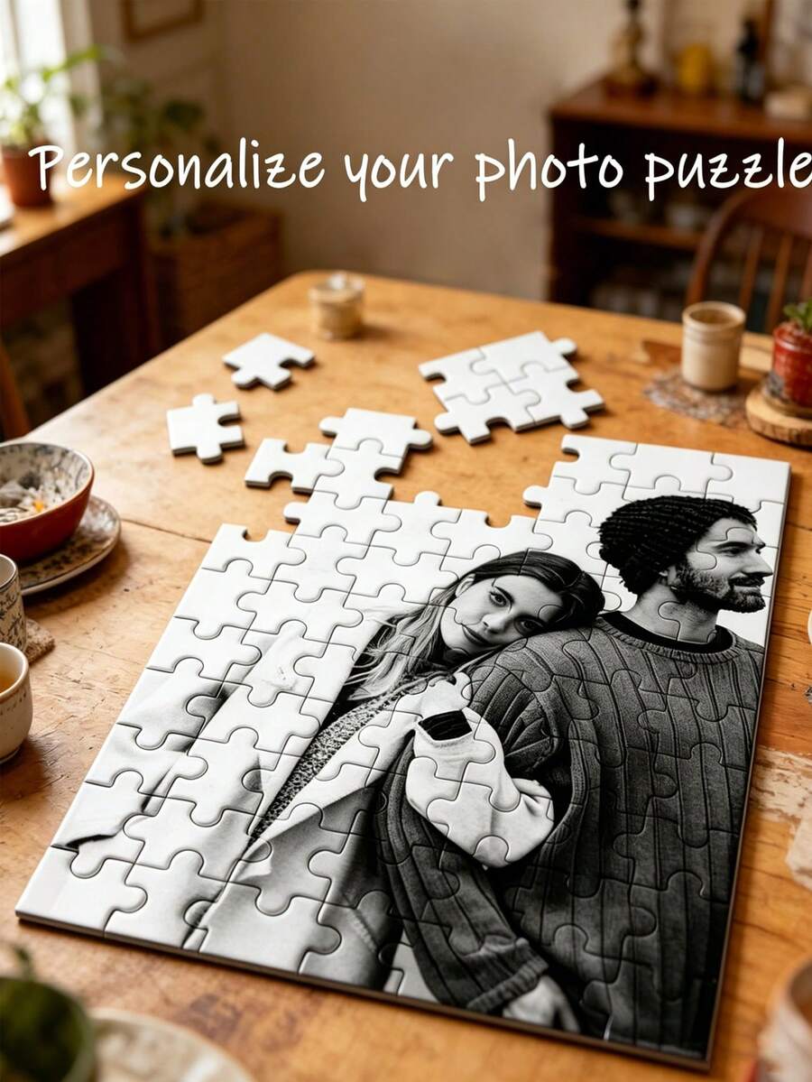 1 لغز خشبي مخصص، لغز صورة شخصية مخصصة، لغز صورة زوجية، صورة مخصصة للذكرى السنوية، لغز صورة التخرج، لغز مخصص لاجتماع العائلة، لغز قابل للتخصيص مناسب لديكور الغرفة، هدايا - متعدد الألوان - مشاهدة 1