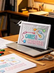 Cable And Charger Storage Bag - Multi-Functional Travel Organizer For Chargers, Cables, Electronic Devices - Dynamic Tech Organizer For "Outlets, Cables And Chargers". This Compact And Affordable Storage Bag Is Perfect For Your USB Cables, External Batteries, Headphones And Chargers. - Multicolor - View 7