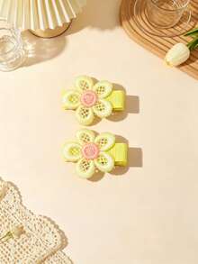 14pcs Multi-Color Fabric Hair Clips, Candy-Colored Sunflower Design, Suitable For All Seasons, Perfect Gift, Ideal For Photography - Multicolor - View 4