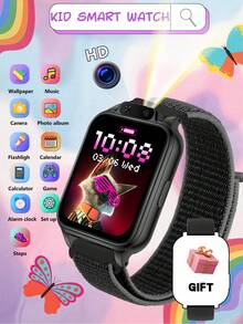 2026 Smart Watch For Teens, 300mAh Battery, 18 Built-In Educational Games, Touch Screen, USB Interface, Camera, Pedometer, Calendar And Alarm Clock - Multi-Color Silicone Strap, Sports Design, Suitable For 6-12 Years Old Children, Perfect Gift For Halloween And Christmas, Fun Learning Tool, Fashionable Teen Watch, Comfortable To Wear, Interactive Device, Specially Designed For Teens - 彩色 - 查看 20