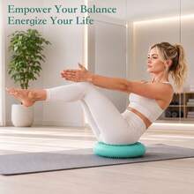 Non Slip Inflatable Balance Cushion Massage Dots Balance Disc Yoga Training Equipment For Adults Dogs Fitness - Green - View 4