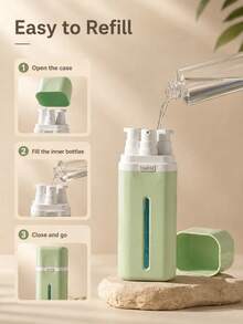 Multifunctional 4-In-1 Travel Dispenser Bottle Set, Multi-Compartment Design, Portable Leak-Proof Container, Suitable For Camping, Business Trips, Fitness And Outdoor Activities, Compact Refillable Water Bottles - Multicolor - View 4