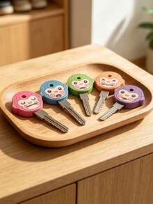 1/3/6pcs Fun ID Colorful Pvc Monkey Key Covers - Soft Key Caps For Easy Key Sorting At Home - Ideal For Family & Friends, Perfect Stocking Stuffer Gift - View 2
