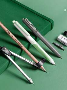 1 Set Premium Drawing Tool Kit (7/27/28/32 Pieces), Includes Stainless Steel Drawing Instrument, Precision Geometric Tools And CAD Tools, Multi-Function Combination Set. Suitable For Teaching And Architectural Sketching, Ideal Choice For Students And Engineers. Writing Tools Suitable For Students, Schools, Offices And Educational Scenarios. Back To School, New Semester, Office Supplies, School Supplies, Art Supplies, Desk Accessories. - Sets - View 9