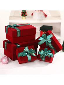 1pc Nested Gift Box, Burgundy Gift Box, Suitable For Floral Arrangement, Wedding, Birthday, Valentine's Day, Bridesmaid, Christmas Party, Anniversary - A - View 6