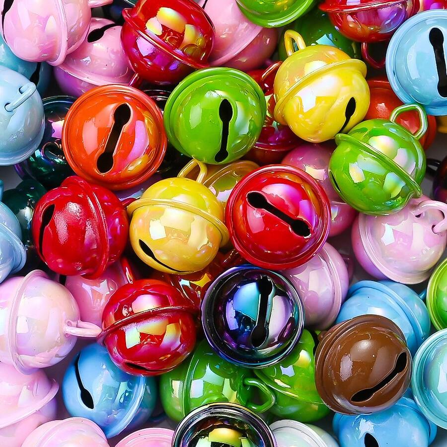 Mixed AB Color Iron Bells 17x19mm 10/20Pcs DIY Handmade Jewelry Making Christmas Ornament Accessories - Bells - View 1