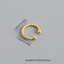 1 Pc Minimalist Vintage S925 Sterling Silver Hypoallergenic Twisted Rope Texture Ear Cuff For Women, Daily Dating Party Wear With Gift Box - Knot Ear Cuff (Single) - View 3