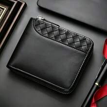 1 Men's Wallet, Men's Key Bag Combination Set, Wallet, Made Of Synthetic Leather Material, With Zipper Closure Design.Father's Day Gift - Multicolor - View 8