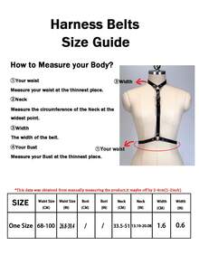 1pc Gothic Punk PU Leather Men's Chest Harness, Adjustable Body Accessory, Suitable For Rave Party, Festival, Nightclub, Halloween - Black - View 6