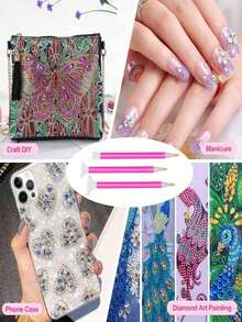 32/30/25/19/15pcs Diamond Painting Tool Set, 3 Different Sizes Diamond Painting Pens, Professional Embroidery Craft, Suitable For Art Painting, Portable Diamond Sticker Craft Tool Kit, Ideal Choice For Hobbyists - A - View 9