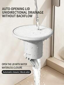 Shower Drain Cover With Automatic Open/Close Function And Built-In Filter, Anti-Odor Bathroom Drain Core, Anti-Clogging Bathroom Drain, Suitable For Shower, Kitchen And Balcony - Multicolor - View 4