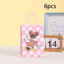 Túi quà giấy mini phong cách hoạt hình dễ thương, in họa tiết chuột chấm bi, túi quà hình chữ nhật màu hồng & xanh, túi đựng kẹo quà tặng cho tiệc sinh nhật trẻ em - Xem 12