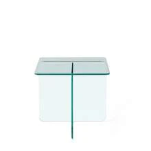 Tempered Clear Bent Glass SideTable, Transparent End Table, Sofa Table - 彩色 - 查看 6