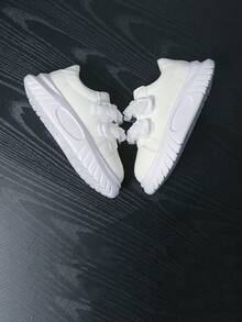 Spring/Autumn Fashion New Kids Lace Magic Tape Versatile Casual Sports Sneakers Skate Shoes Student Versatile - White - View 6
