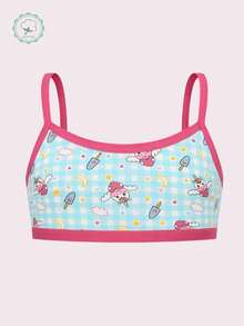 Random 6pcs Tween Girls' Camisole Underwear, Cute Cartoon Cat Pattern, Cotton Breathable Comfortable Girls' Tank Top Underwear - Multicolor - View 5