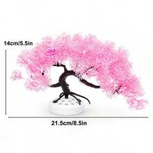 Aquarium Cherry Blossom Tree Ornament, Artificial Snow Scene Tree Decoration, Suitable For Freshwater And Saltwater Fish Tank Background Decoration, Fish Hiding Cave Habitat, 2026 New Model - A - View 6