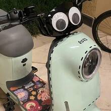 yucen Electric Scooter Decorative Big Eye Stickers Creative Funny 3D Wiggling Eyeballs Decals Universal For Yadea Aima - A - View 7