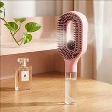 2pcs/Hair Styling Set - 2-In-1 Spray Comb With Water Tank, For Moisturizing And Exfoliating, Fine Mist Spray Design, Easy Hair Care With Crystal Plastic Transparent Liquid Guide Comb, Hair Oil Massage Comb, Wide Tooth Comb - Multicolor - View 7