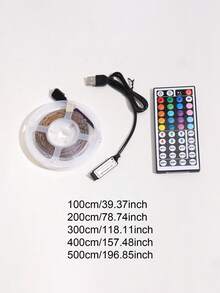 Smart Remote Control RGB LED Strip Lights, Computer TV Background Decoration, USB Powered, RGB LED Suitable For Bedroom, Home, Outdoor, Party, Gathering, Halloween, Christmas Decoration, TV Backlight, Room Decoration, Birthday Decoration, Graduation Decoration - Black - View 10