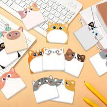 240 Sheets (20 Sheets*12 Books) Cute Cat, Dog And Other Animal Pattern Shaped Sticky Notes, DIY Scrapbook Decoration, Writable Self-Adhesive Reusable Memo Paper; Super Sticky; Office, Home, School, Meeting Memo Sticky Notes - 240 Sheets / 12 Packs - View 6