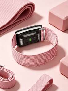 5.0 SuperKnit Luxe 手錶錶帶 – 相容 5.0/MG – ECG 相容，健康與健身穿戴裝置性能配件 – 高級金屬 - 粉色 - 查看 3