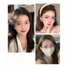 A Pair Of Cat-Eye Metal Stylish Sexy Solid Color Photochromic Glasses, Suitable For Daily Use - Clear - View 7