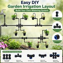 Push In Leak Proof Irrigation Connector, Made Of Durable Plastic Material, Perfect For Branching And Distributing Water Flow, Suitable For Garden Water Pipe Watering Systems - A - View 2
