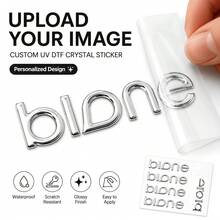 客製化個人化 UV 轉印貼紙，高品質轉印貼紙，支援自定義文字、圖片與個人化 Logo，適用於水杯、咖啡杯等物品；透明貼紙，易於貼附，耐用持久，抗剝落，涵蓋婚禮、生日、愛情主題及多種圖案，支援個人化客製 - 彩色 - 查看 4