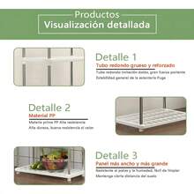 Genérico Estante de Almacenamiento 4 Niveles con 4 ganchos, Organizador Multinivel para Cocina, Despensa, Baño, Lavandería y Clóset, Fácil Montaje, Resistente al Agua - Blanco - Ver 6