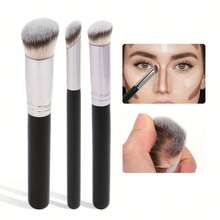3pcs Makeup Brush Set Foundation Brush Concealer Brush Eyeshadow Brush Makeup Tools - Multicolor - View 2