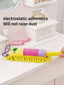 Cute Chick Chenille Dust Duster, Washable Dusting Brush, Handheld Desktop Car Cleaning Brush, Electrostatic Furniture Duster, For Home And Office Daily Use, Christmas Gift For Home Cleaning Enthusiasts - Multicolor - View 7