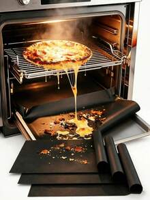 Oven Liner Mat, Easy Clean Oven/Stove Bottom Protector, Non-Stick Heat Resistant Baking Mat, Suitable For Home And Outdoor Camping BBQ, Durable Thickened Oven Liner, Stove Protector Mat, BBQ Mat, Microwave Mat, Halloween Gift, Christmas Gift - Multicolor - View 3