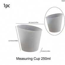 Cốc đo resin silicone trong suốt nghiêng, cốc pha trộn và rót trong suốt dày chuyên dụng với vạch chia chính xác, chống dính tái sử dụng, phù hợp cho epoxy resin, làm nến, thủ công thạch cao, làm xà phòng, đổ khuôn, lựa chọn lý tưởng cho người đam mê thủ công - Trắng - Xem 9
