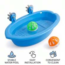 With Random Color Balls, Can Be Used As Bird Bath, Water Bowl, Hanging Bird Bath, Toy, Pet Parrot Cage, Parrot Accessory, Shower, Parrot, Parrot Shower Box, Feeding Rack, Tray, Bird Cage Accessory - Style A - View 5